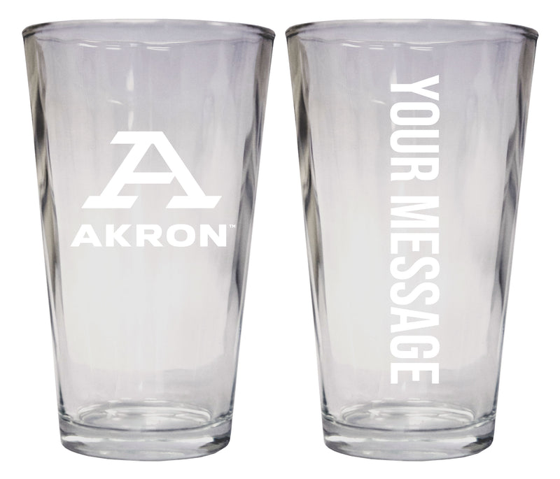 Akron Zips Officially Licensed 16 oz Pint Glass Engraved – Customizable Drinkware 