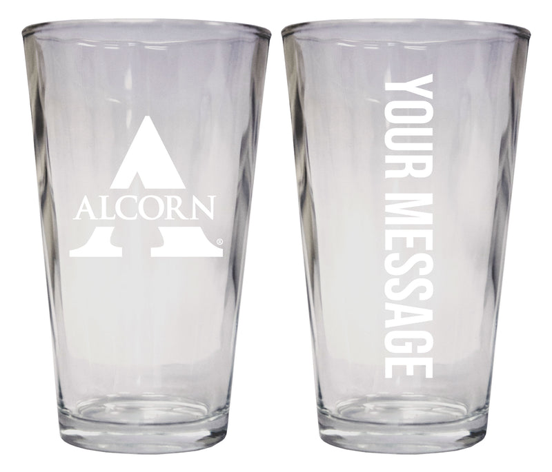 Alcorn State Braves Officially Licensed 16 oz Pint Glass Engraved – Customizable Drinkware 