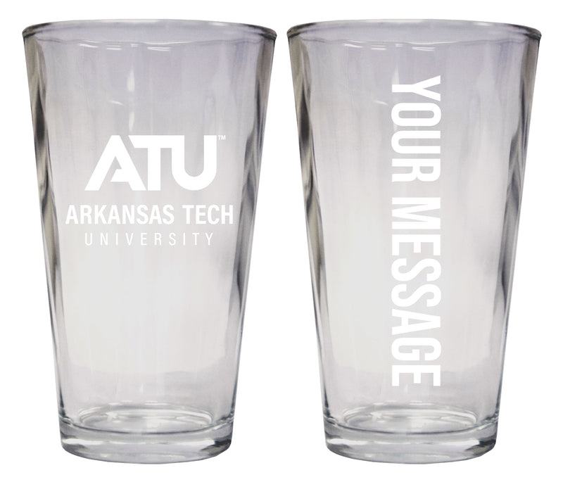 Arkansas Tech University Officially Licensed 16 oz Pint Glass Engraved – Customizable Drinkware 