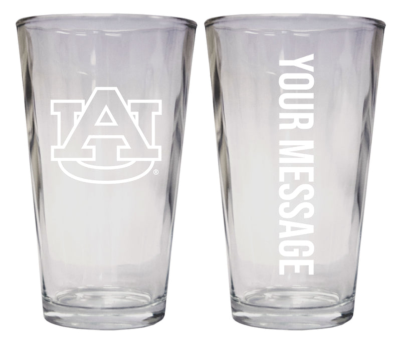 Auburn Tigers Officially Licensed 16 oz Pint Glass Engraved – Customizable Drinkware 