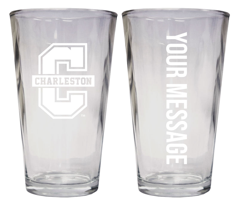 College of Charleston Officially Licensed 16 oz Pint Glass Engraved – Customizable Drinkware 