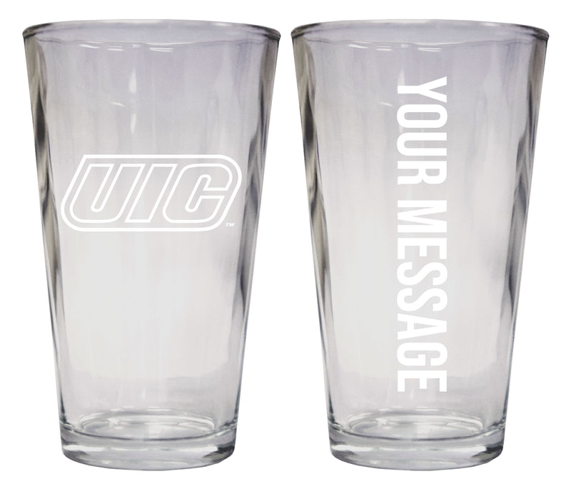 University of Illinois at Chicago Officially Licensed 16 oz Pint Glass Engraved – Customizable Drinkware 