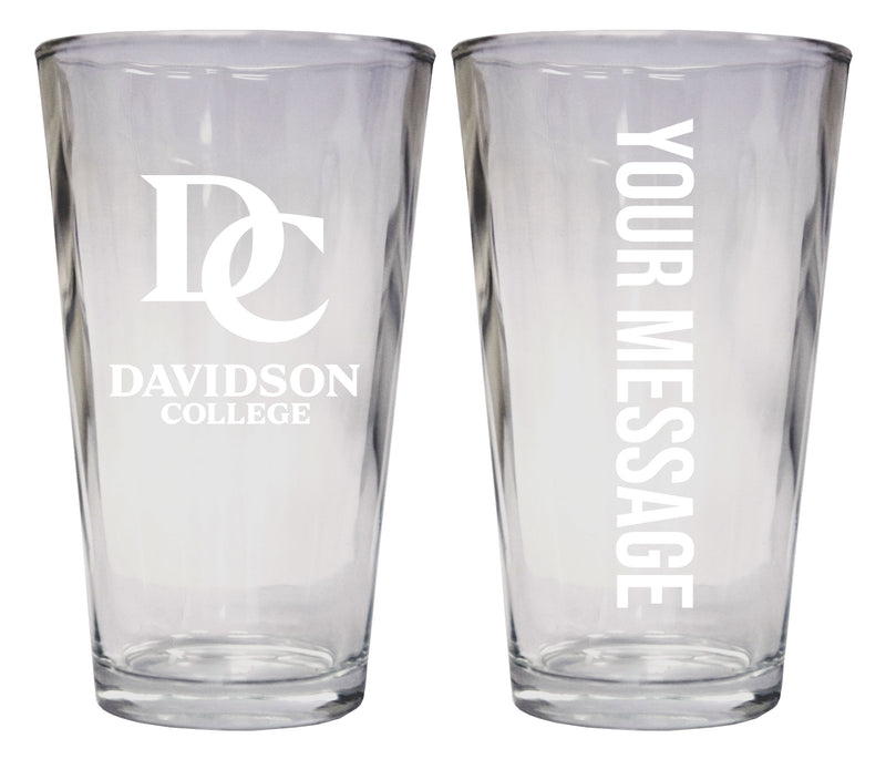 Davidson College Officially Licensed 16 oz Pint Glass Engraved – Customizable Drinkware 