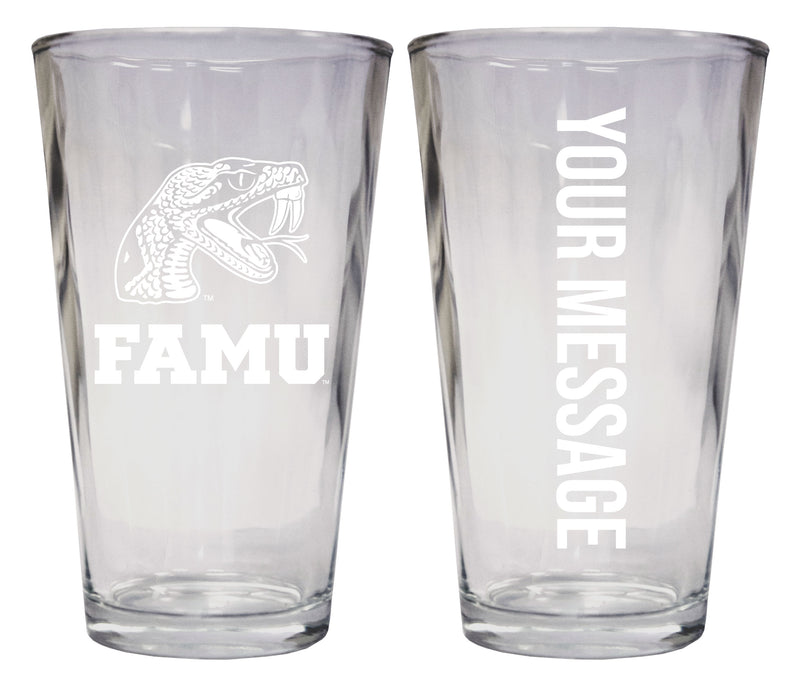 Florida A&M Rattlers Officially Licensed 16 oz Pint Glass Engraved – Customizable Drinkware 