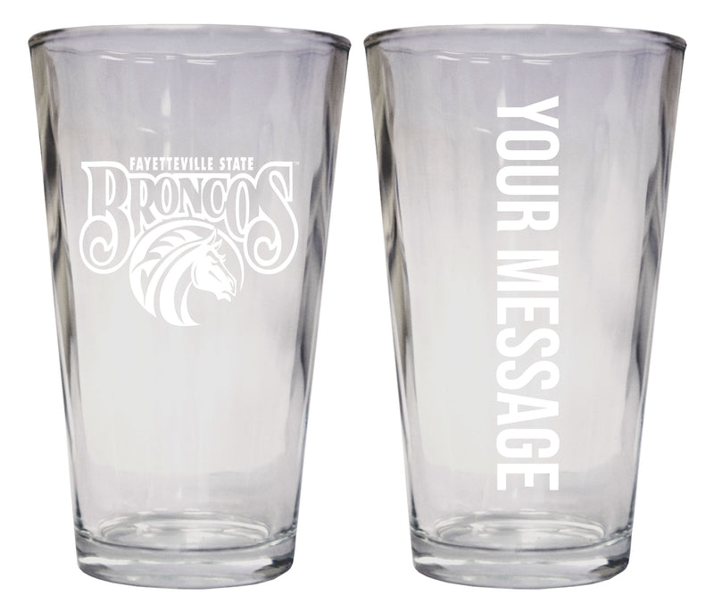 Fayetteville State University Officially Licensed 16 oz Pint Glass Engraved – Customizable Drinkware 