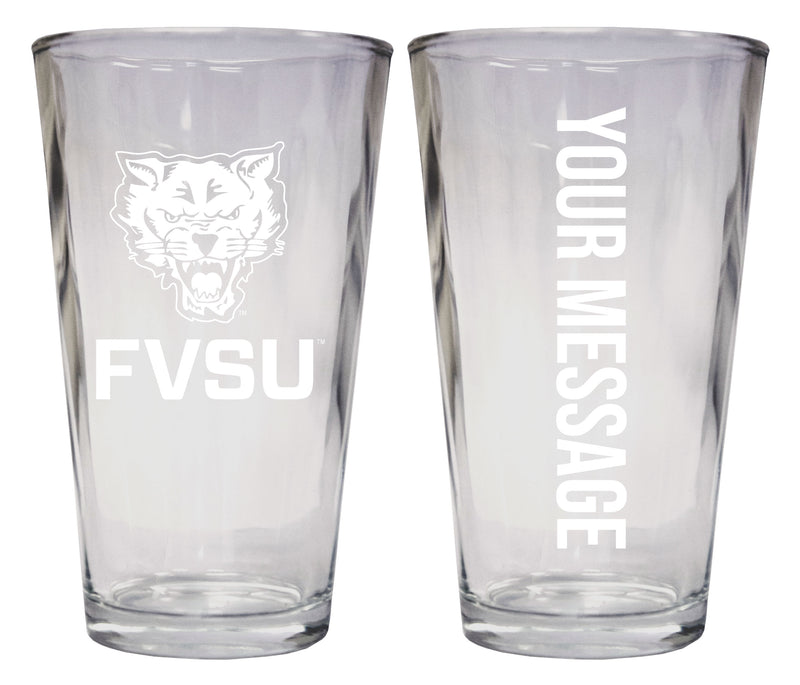 Fort Valley State University Officially Licensed 16 oz Pint Glass Engraved – Customizable Drinkware 