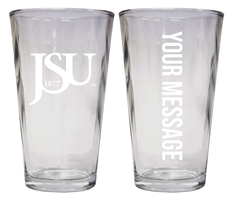 Jackson State University Officially Licensed 16 oz Pint Glass Engraved – Customizable Drinkware 
