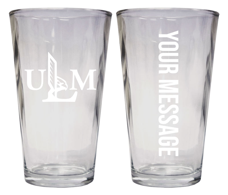 University of Louisiana Monroe Officially Licensed 16 oz Pint Glass Engraved – Customizable Drinkware 