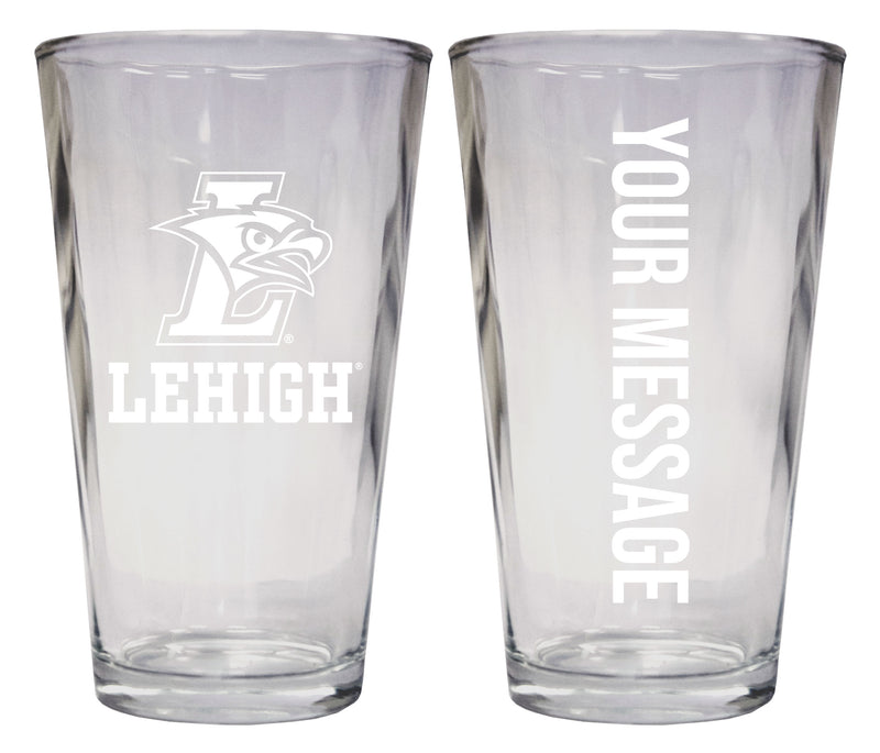 Lehigh University Mountain Hawks Officially Licensed 16 oz Pint Glass Engraved – Customizable Drinkware 
