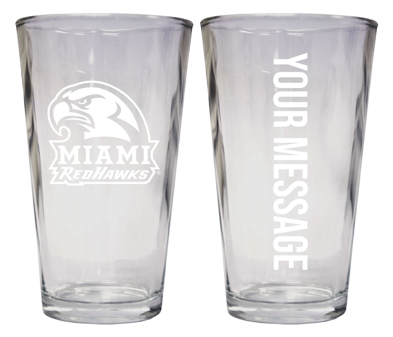 Miami University of Ohio Officially Licensed 16 oz Pint Glass Engraved – Customizable Drinkware 