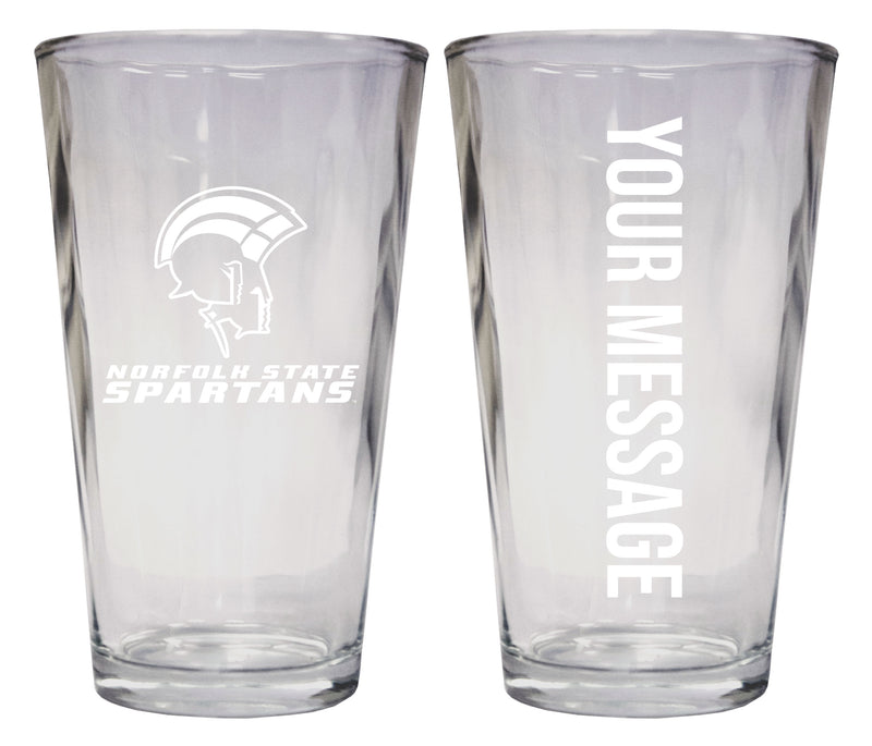 Norfolk State University Officially Licensed 16 oz Pint Glass Engraved – Customizable Drinkware 
