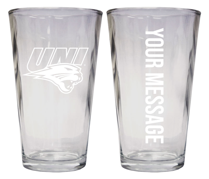 Northern Iowa Panthers Officially Licensed 16 oz Pint Glass Engraved – Customizable Drinkware 