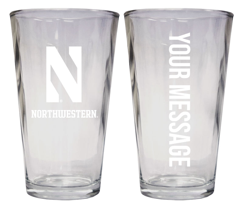 Northwestern University Wildcats Officially Licensed 16 oz Pint Glass Engraved – Customizable Drinkware 