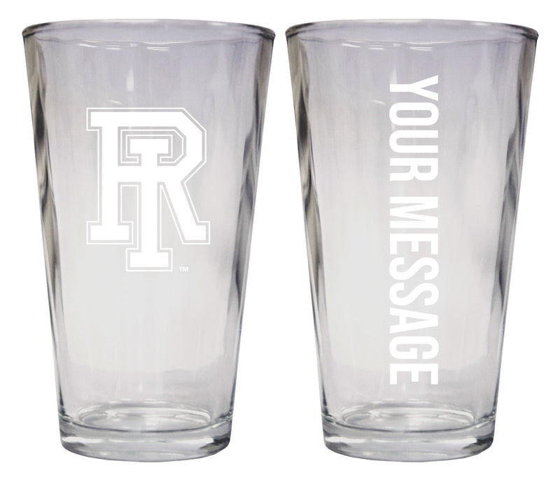 Rhode Island University Officially Licensed 16 oz Pint Glass Engraved – Customizable Drinkware 