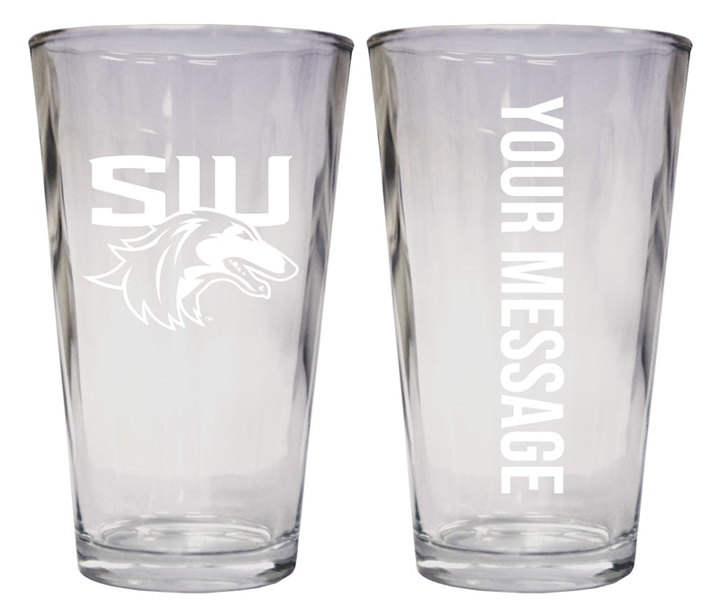 Southern Illinois Salukis Officially Licensed 16 oz Pint Glass Engraved – Customizable Drinkware 