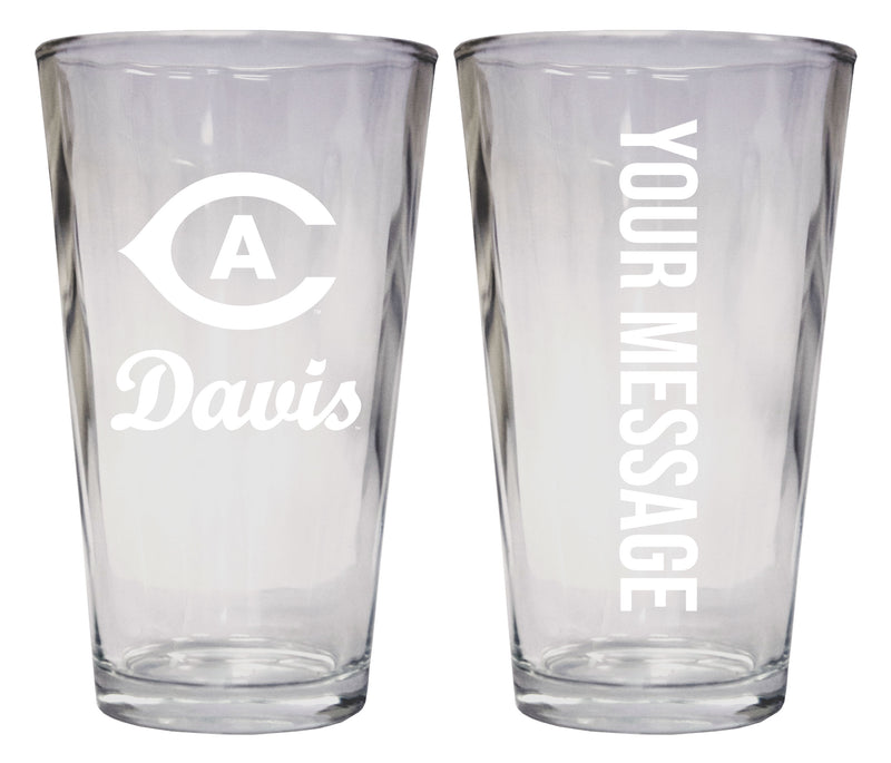 UC Davis Aggies Officially Licensed 16 oz Pint Glass Engraved – Customizable Drinkware 