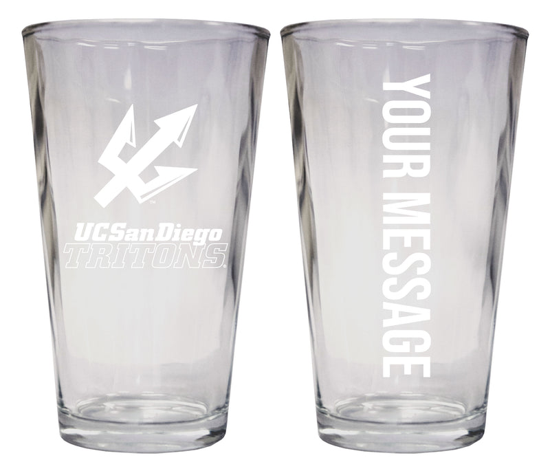 UC San Diego Officially Licensed 16 oz Pint Glass Engraved – Customizable Drinkware 