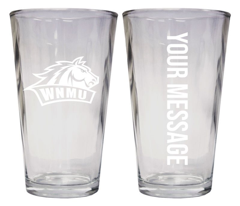 Western New Mexico University Officially Licensed 16 oz Pint Glass Engraved – Customizable Drinkware 