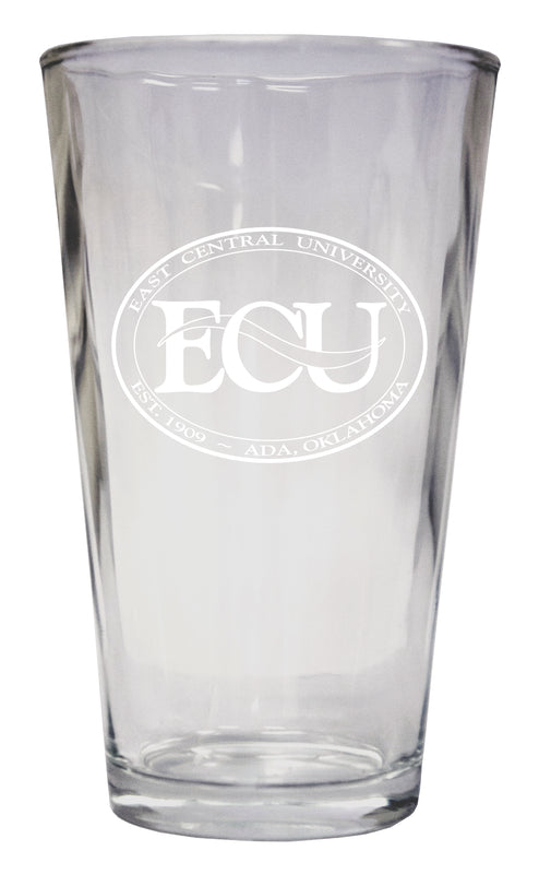 East Central University Tigers Officially Licensed 16 oz Pint Glass Engraved 