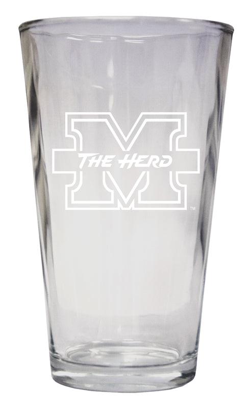 Marshall Thundering Herd Officially Licensed 16 oz Pint Glass Engraved 