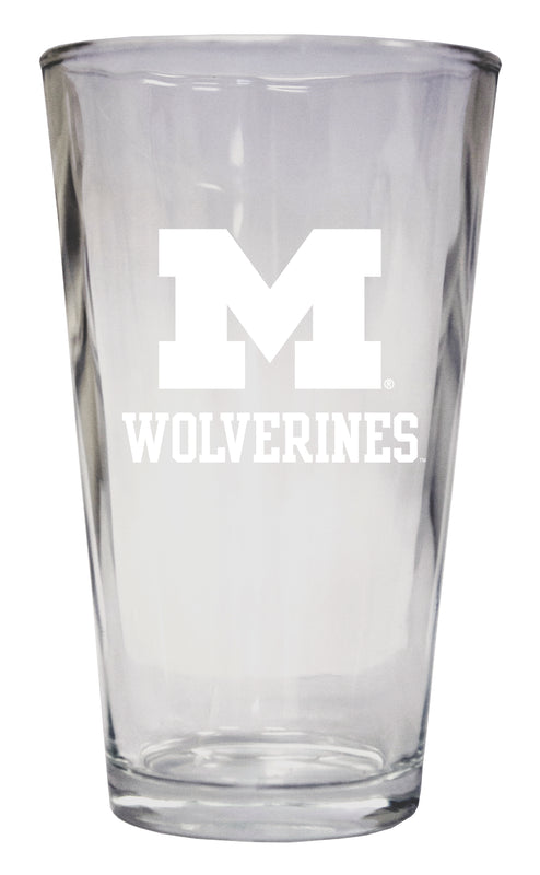 Michigan Wolverines Officially Licensed 16 oz Pint Glass Engraved 