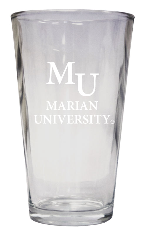 Marian University Knights Officially Licensed 16 oz Pint Glass Engraved