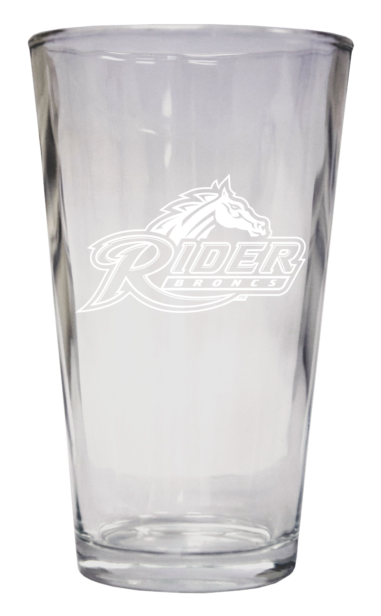 Rider University Broncs Officially Licensed 16 oz Pint Glass Engraved ...
