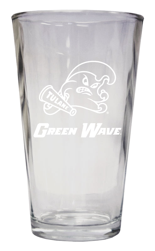 Tulane University Green Wave Officially Licensed 16 oz Pint Glass Engraved 