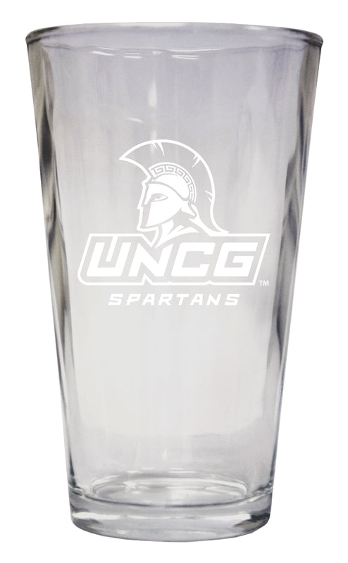 North Carolina Greensboro Spartans Officially Licensed 16 oz Pint Glass Engraved 