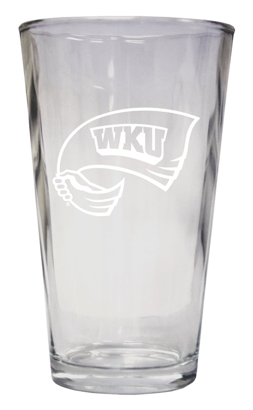 Western Kentucky Hilltoppers Officially Licensed 16 oz Pint Glass Engraved 