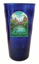 Load image into Gallery viewer, Shanghai China Old Town Design Souvenir Plastic 16 oz pint
