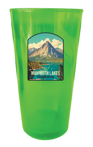 Mammoth Lakes California Design A Souvenir Plastic 16 oz pint Green Single