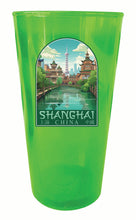 Load image into Gallery viewer, Shanghai China Old Town Design Souvenir Plastic 16 oz pint
