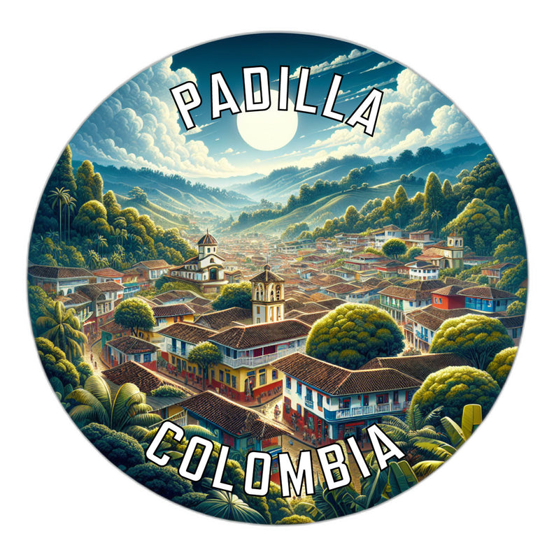 Padilla Colombia Souvenir Die Cut Flat Magnet 6-Inch