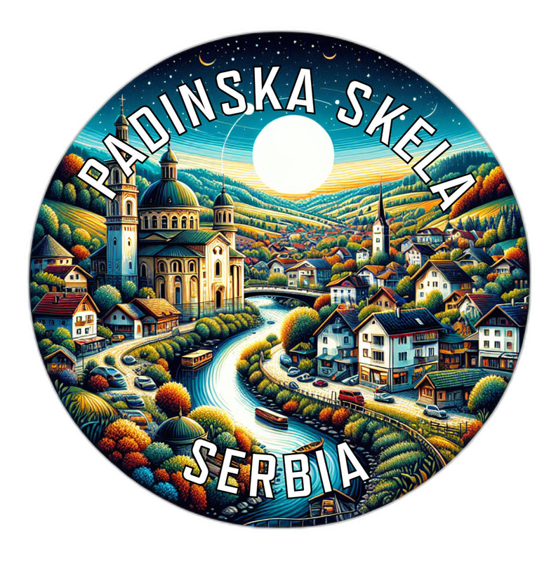 Padinska Skela Serbia Souvenir Die Cut Flat Magnet 2-Inch
