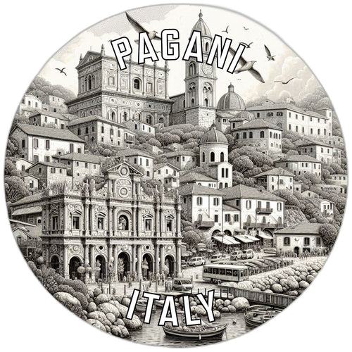 Pagani Italy Souvenir Die Cut Flat Magnet 6-Inch