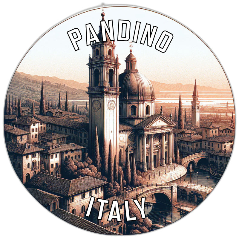 Pandino Italy Souvenir Die Cut Flat Magnet 6-Inch