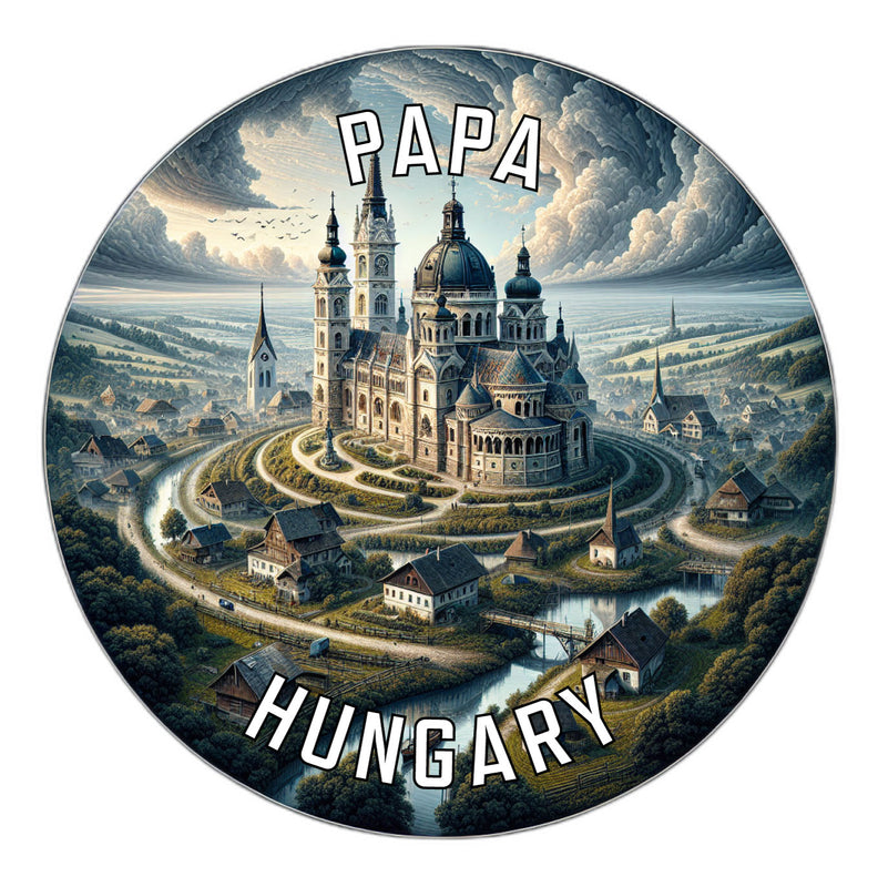 Papa Hungary Souvenir Die Cut Flat Magnet 2-Inch