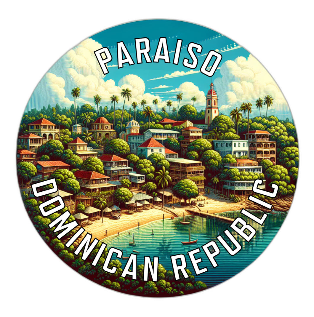 Paraiso Dominican Republic Souvenir Die Cut Flat Magnet 2-Inch