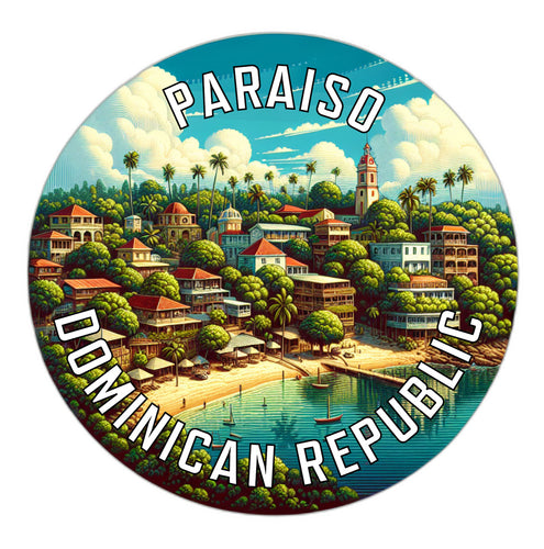 Paraiso Dominican Republic Souvenir Vinyl Decal Sticker 2-Inch