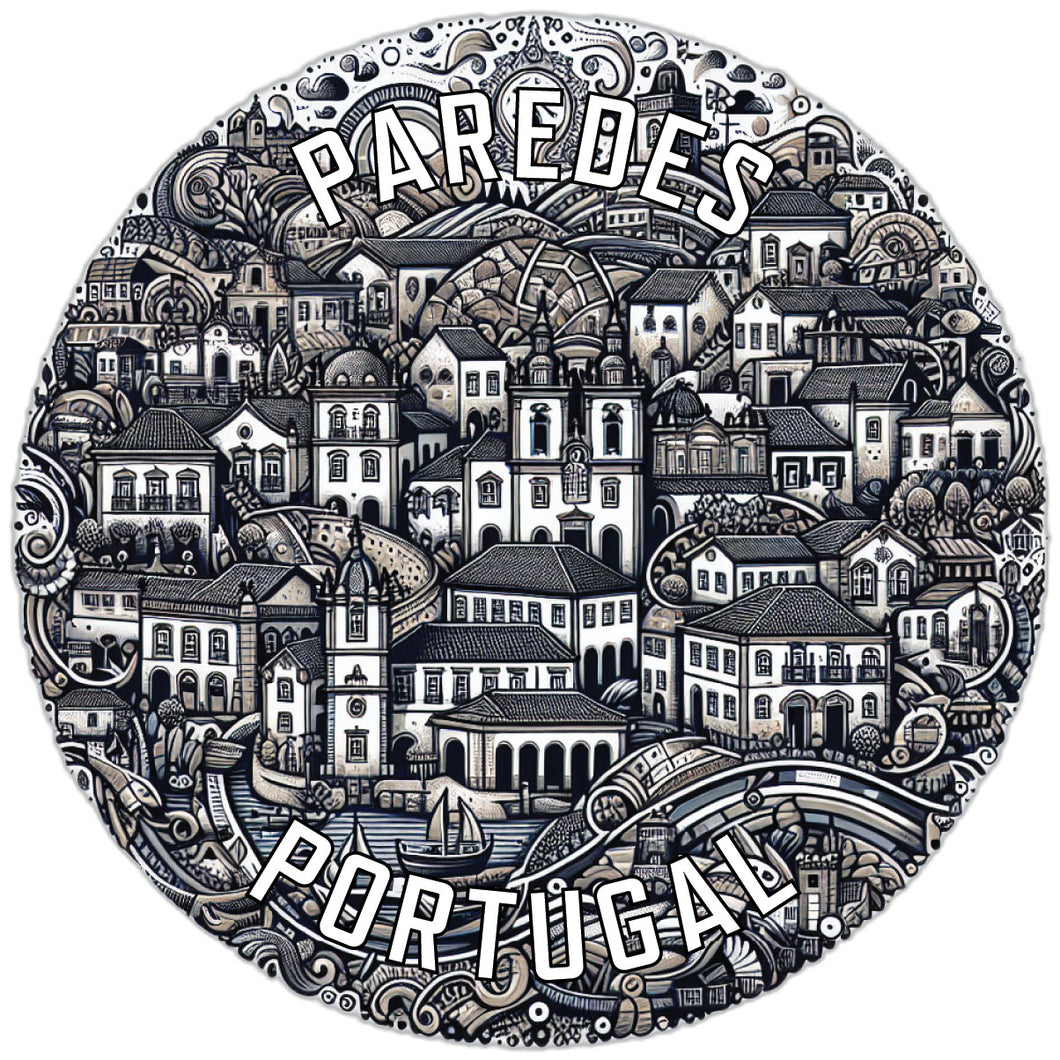 Paredes Portugal Souvenir Die Cut Flat Magnet 6-Inch