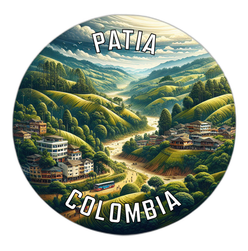 Patia Colombia Souvenir Die Cut Flat Magnet 2-Inch