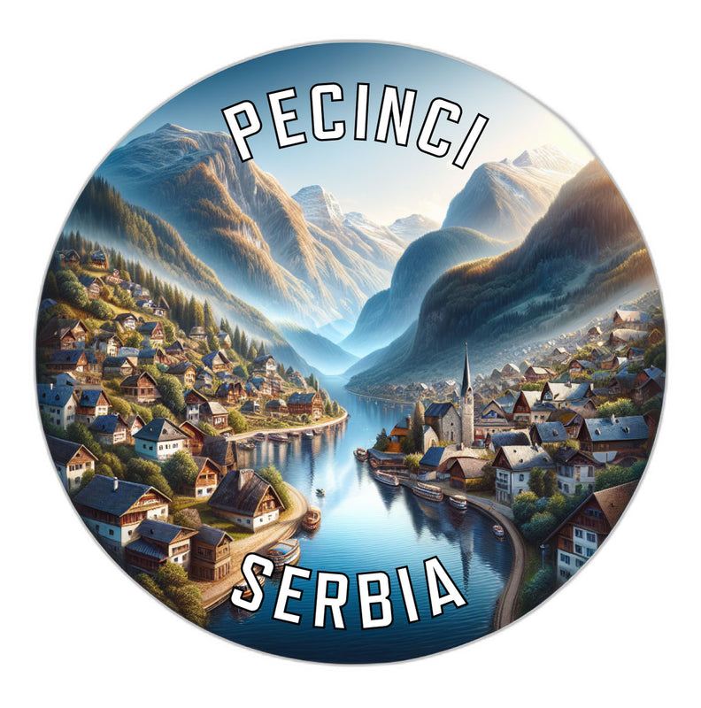 Pecinci Serbia Souvenir Die Cut Flat Magnet 2-Inch