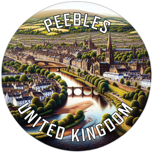 Peebles United Kingdom Souvenir Die Cut Flat Magnet 2-Inch