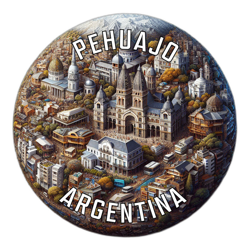 Pehuajo Argentina Souvenir Die Cut Flat Magnet 3-Inch