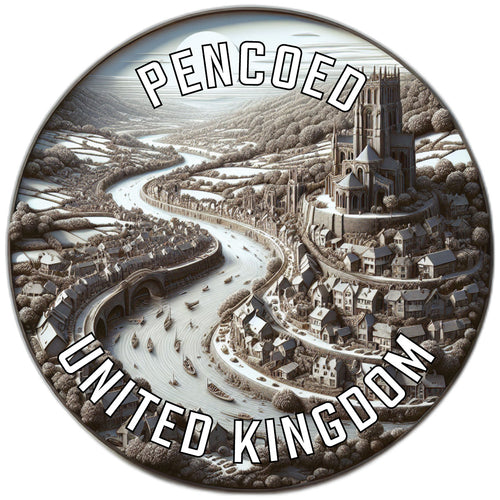 Pencoed United Kingdom Souvenir Die Cut Flat Magnet 4-Inch