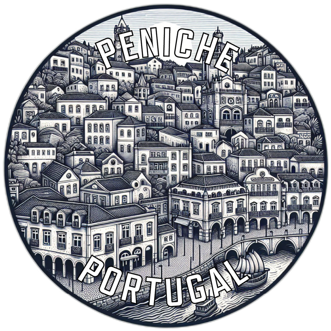 Peniche Portugal Souvenir Die Cut Flat Magnet 3-Inch