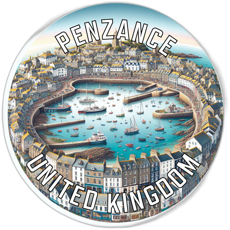 Penzance United Kingdom Souvenir Die Cut Flat Magnet 2-Inch