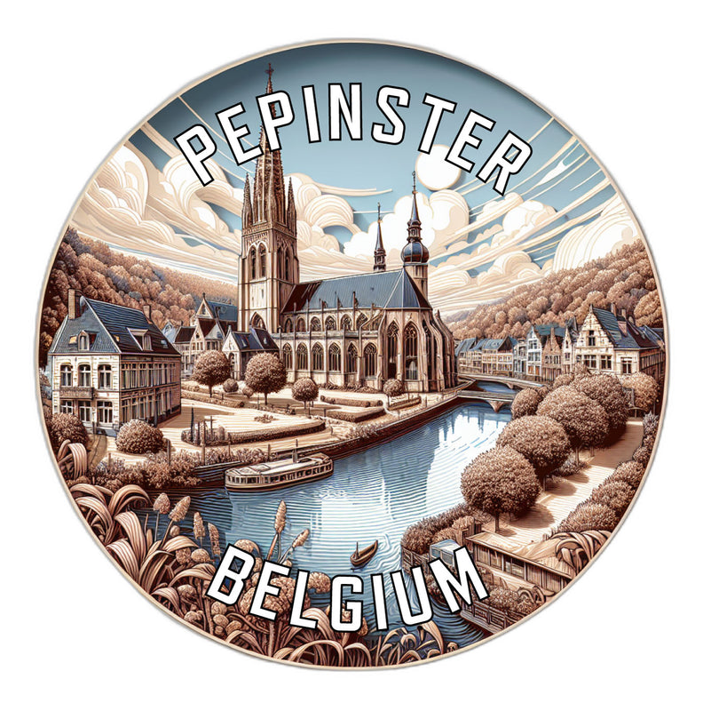 Pepinster Belgium Souvenir Vinyl Decal Sticker 6-Inch