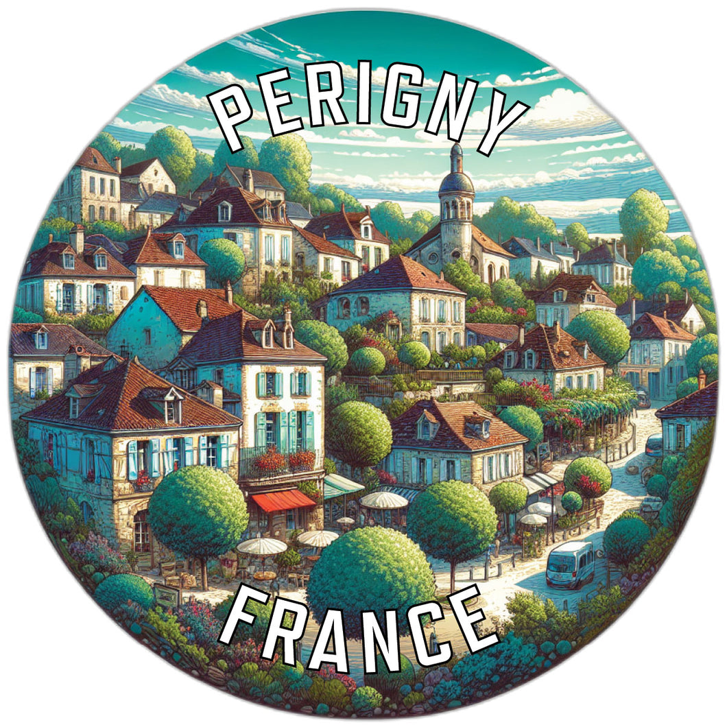 Perigny France Souvenir Die Cut Flat Magnet 2-Inch